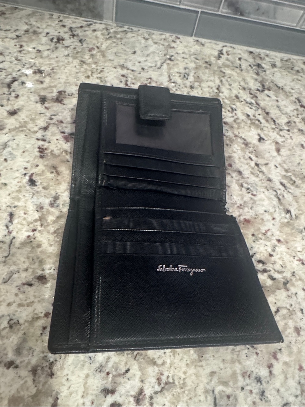 Ed's show price Salvatore Ferragamo Saffiano Leather Gancini Wallet - Picture 10 of 17